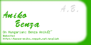 aniko benza business card